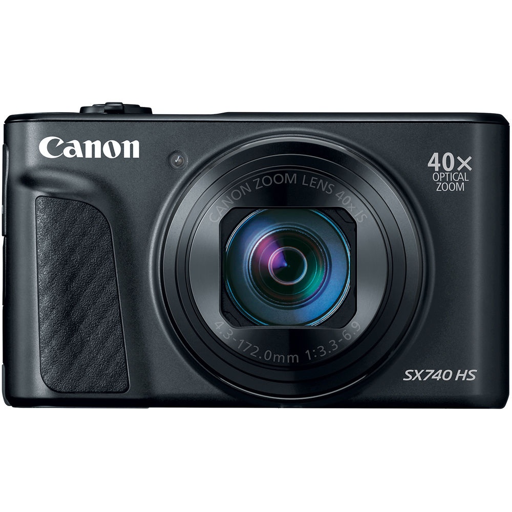 Canon PowerShot SX740 HS Digital Camera front view on pure white background